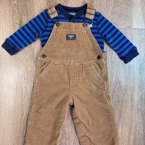OshKosh Overalls & Long-Sleeve Onesie - 12 months